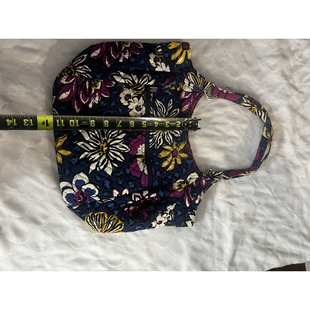 vera bradley African Violet Crescent Large Tote Handbag Purse Shoulder Bag - Picture 3 of 10